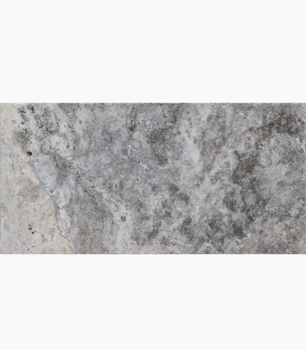 6x12 Silver Premium Tumbled Travertine