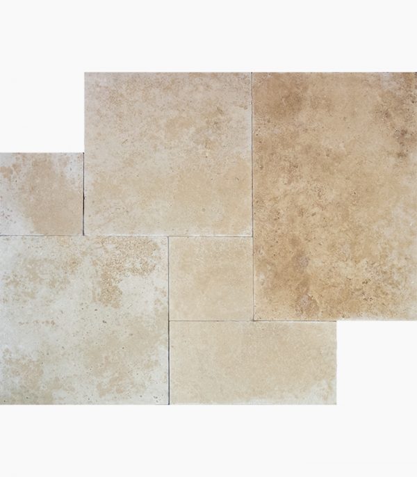 French Pattern Ivory Premium Tumbled Travertine