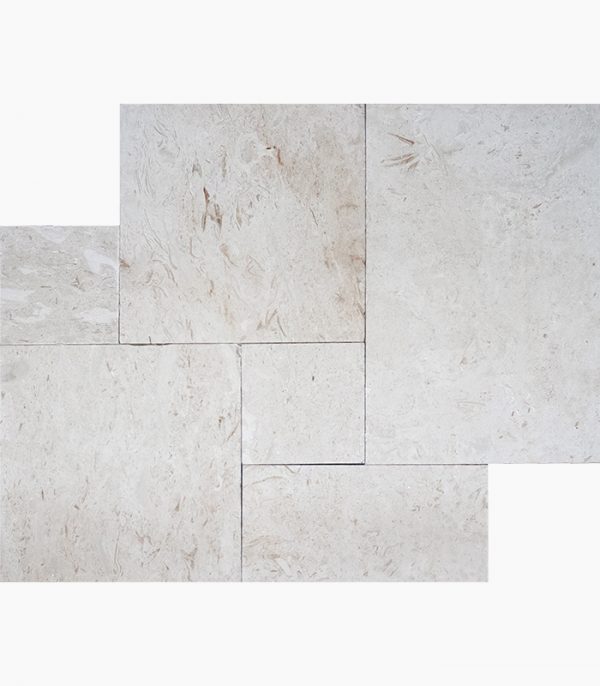 French Pattern Shell Stone Premium Select Tumbled Limestone Paver