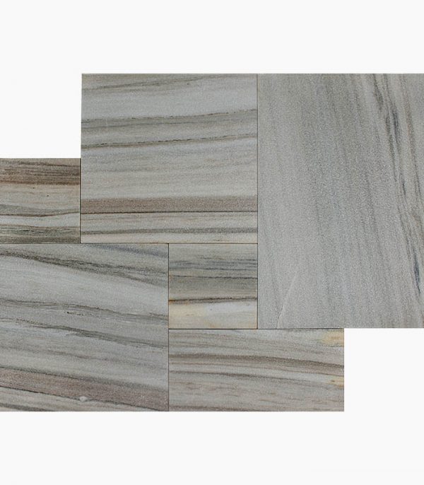 French Pattern Skyline Premium Select Vein Cut Leathered Marble Paver